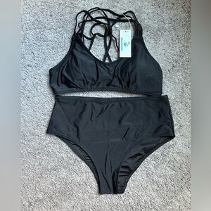 Black Strappy Bikini Set